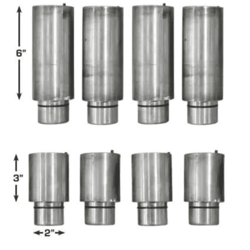 Atlas Equipment Atlas 8 Piece Truck Adapter Kit (4 ea 3", 6") (2" Peg)