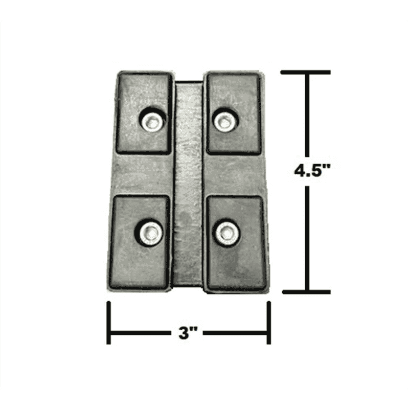 Atlas Equipment Set of 4 Slotted Rubber Adjustable Adapters, 1.57" Peg Size