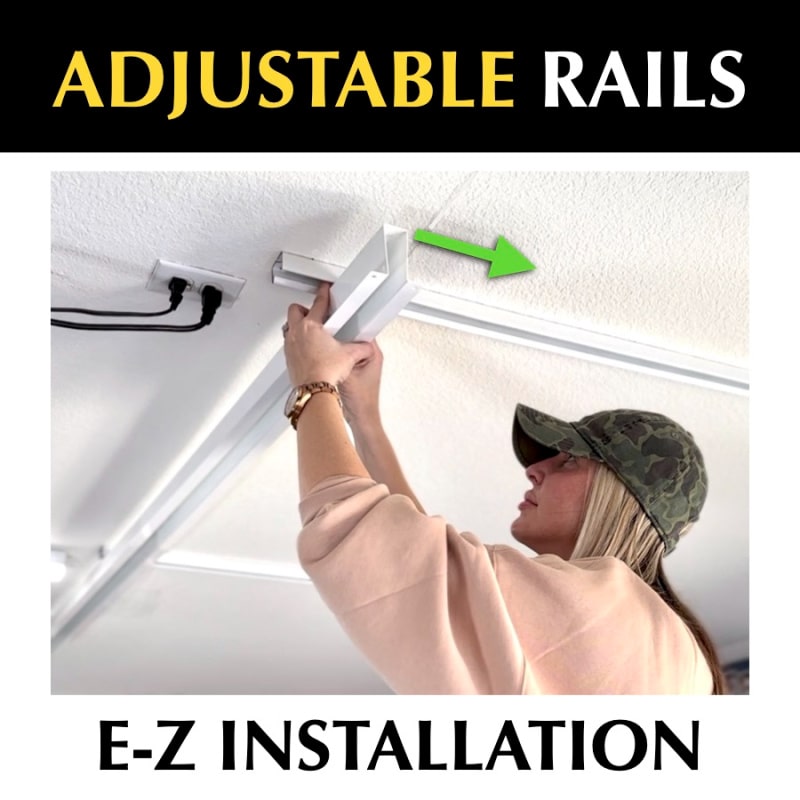 E-Z Tote Slide Overhead Garage Storage Racks Installation