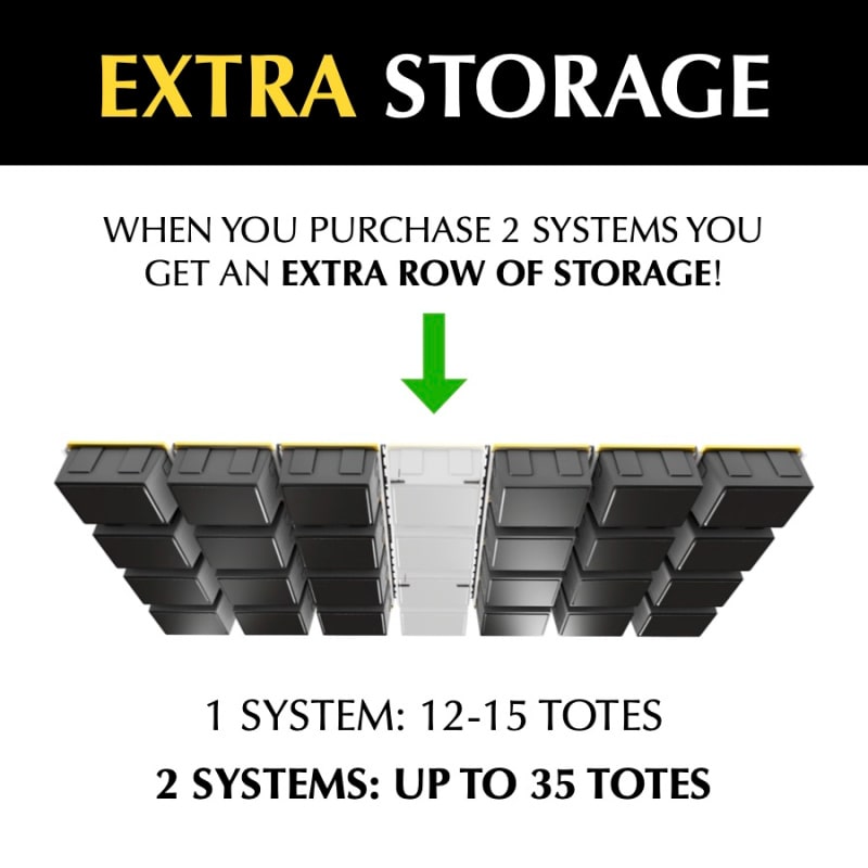 E-Z Tote Slide PRO Overhead Garage Storage Rack