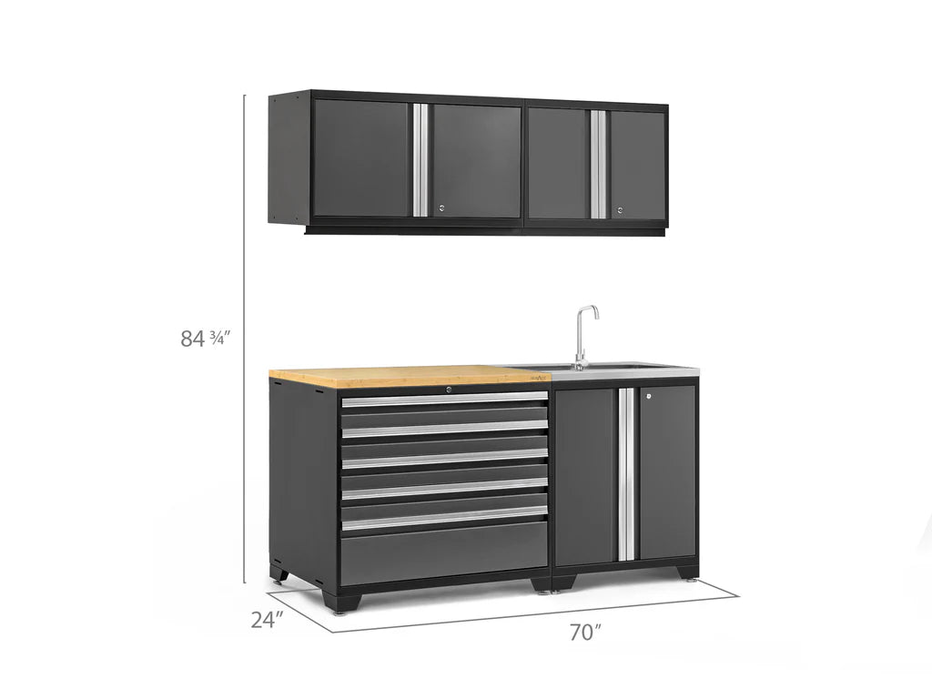 NewAge Pro Series 5 
Piece Garage Cabinet Set Dimensions