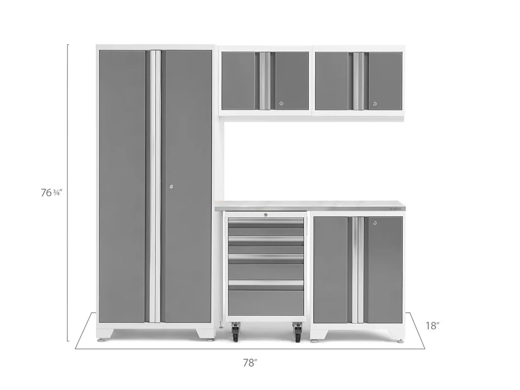 NewAge Products Bold Series 6 Piece Garage Cabinet Set