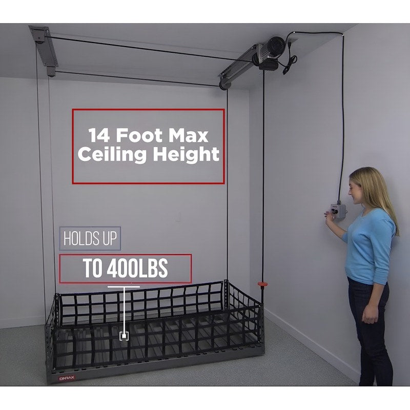ONRAX Garage Storage Lift - Motorized Overhead Storage Lift