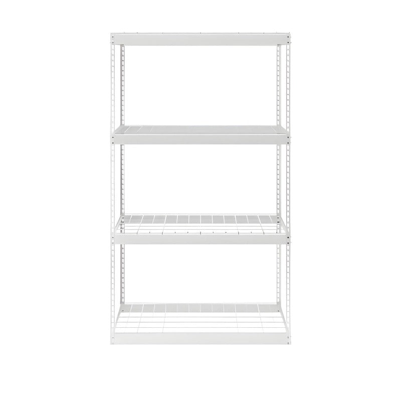 SafeRacks 24 x 48 x 84 Heavy Duty Garage Shelving White Front