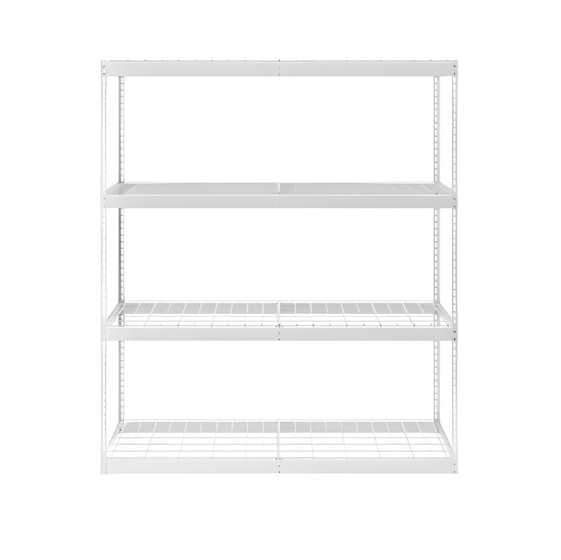 SafeRacks 24 x 72 x 84 Heavy Duty Garage Shelving White