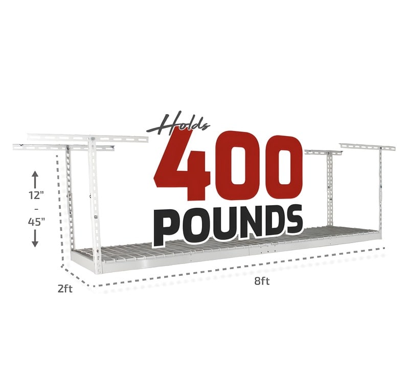 SafeRacks 2x8 Overhead Garage Storage Rack — The Garage Gizmo