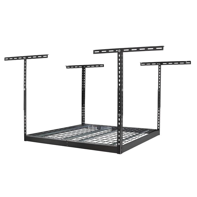 SafeRacks 4x4 Overhead Garage Storage Rack Hammertone