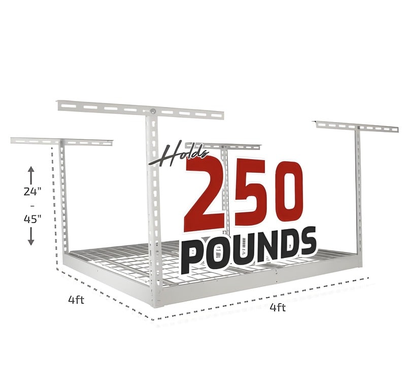 Storage Rack With 4x4 Posts SafeRacks 4x4 Overhead Garage Storage Rack — The Garage Gizmo