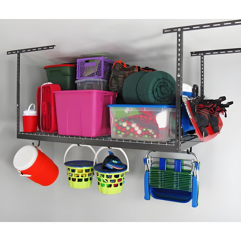 Garage Storage Box Rack SafeRacks 4x6 Overhead Garage Storage Rack — The Garage Gizmo