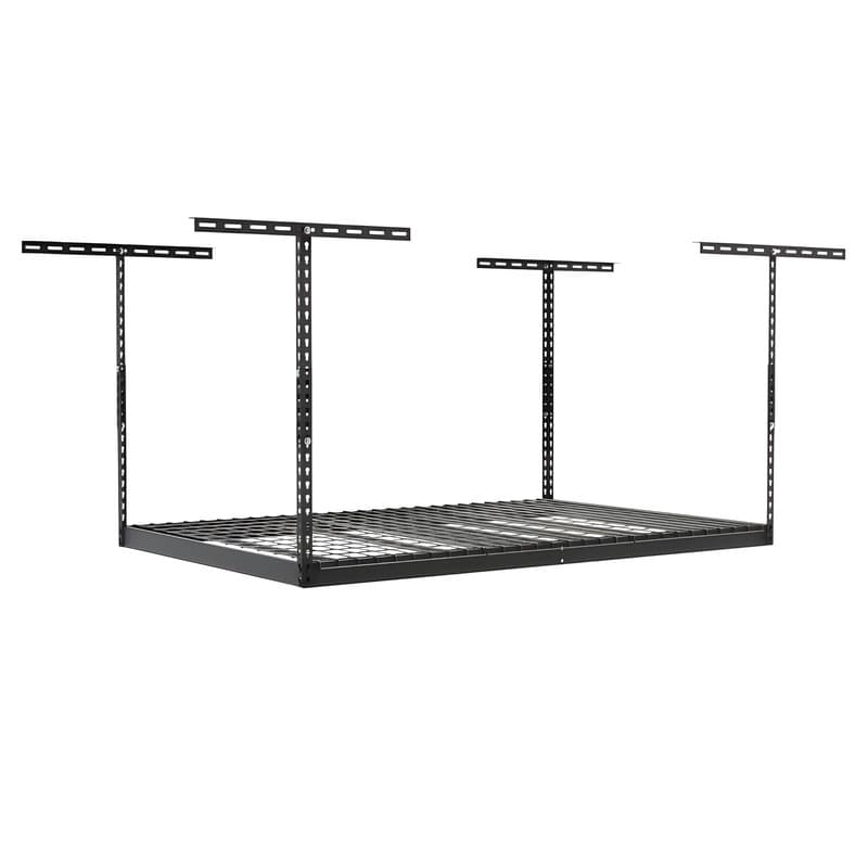 SafeRacks 4x6 Overhead Garage Storage Rack Hammertone