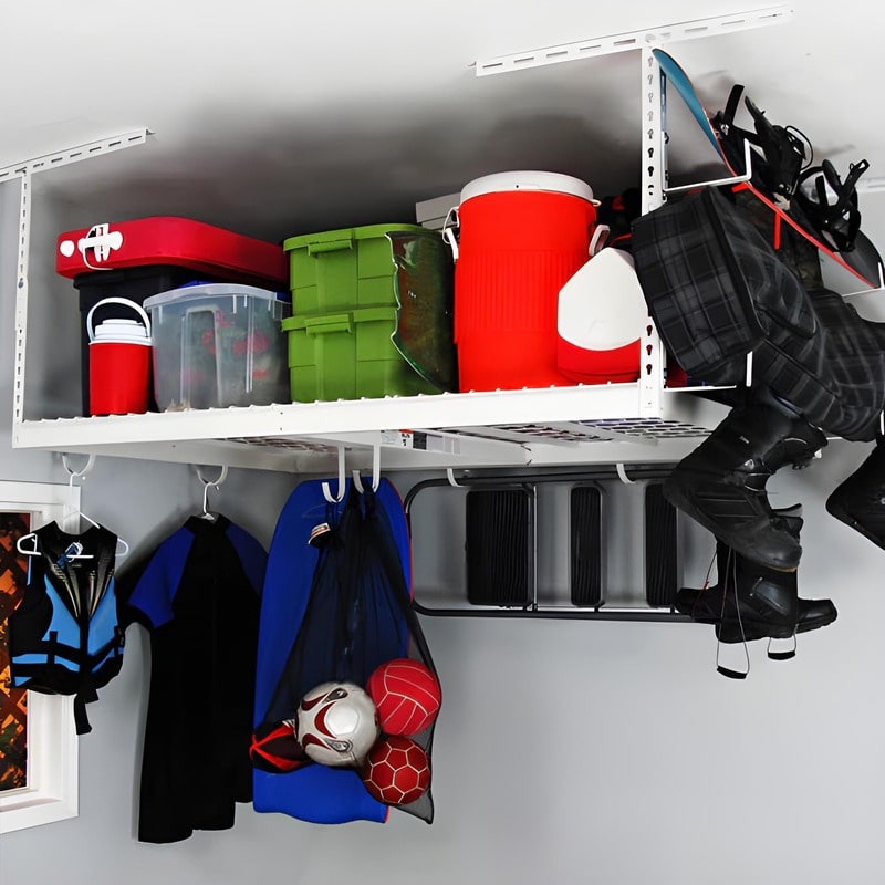Garage Storage Box Rack SafeRacks 4x6 Overhead Garage Storage Rack — The Garage Gizmo