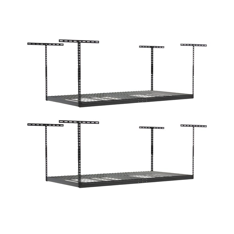 SafeRacks 4x8 Overhead Garage Storage Rack Combo Hammertone Combo