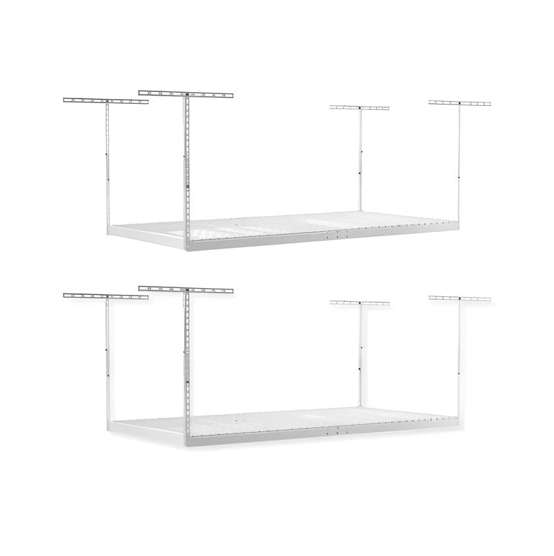 SafeRacks 4x8 Overhead Garage Storage Rack Combo White Combo