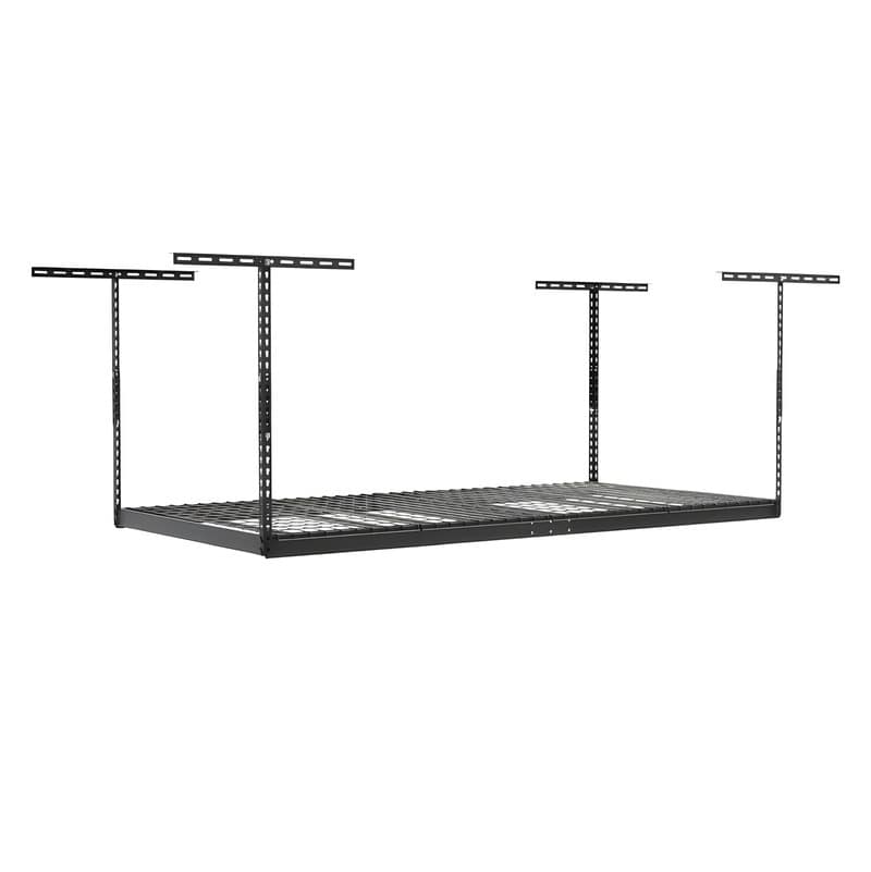 SafeRacks 4x8 Overhead Garage Storage Rack Hammertone