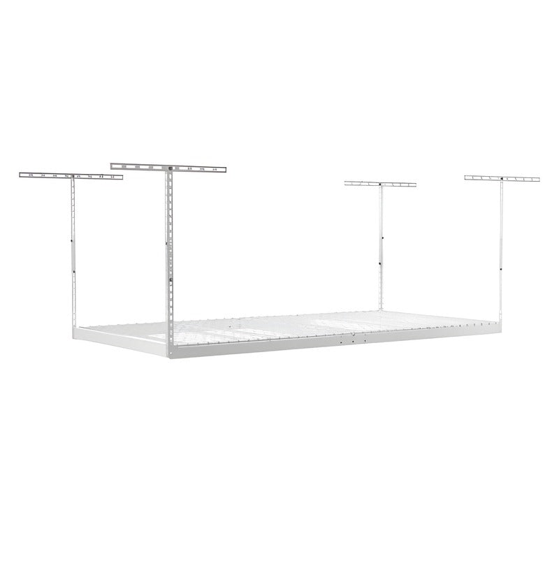 SafeRacks 4x8 Overhead Garage Storage Rack White