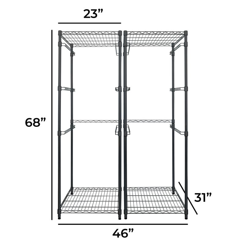 SafeRacks Storage Bin Rack 2 Pack